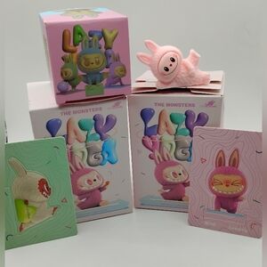 (2)Lazy Yoga Figurine Set Confirmed "Lay Down& Sweating" Authentic